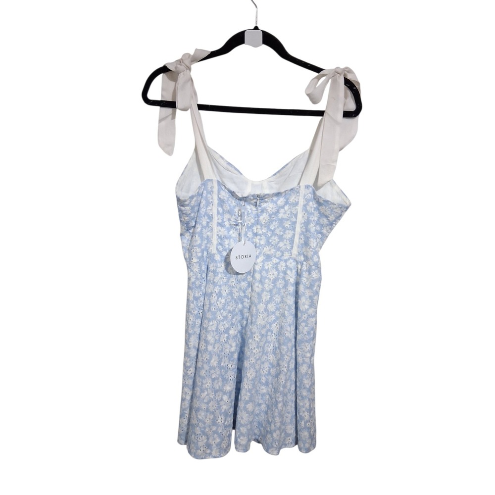 Y2k Storia Whimsical Babydoll Milkmaid Womens sz Medium Corset Graduation Dress - Picture 9 of 10